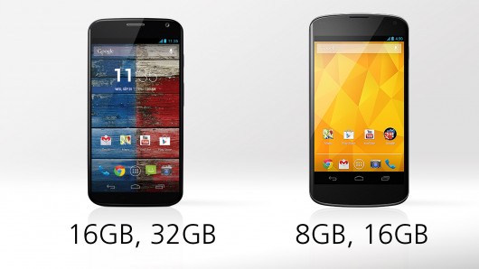 Motorola Moto X vs Google Nexus 4 Motorola Moto X vs Google Nexus 4